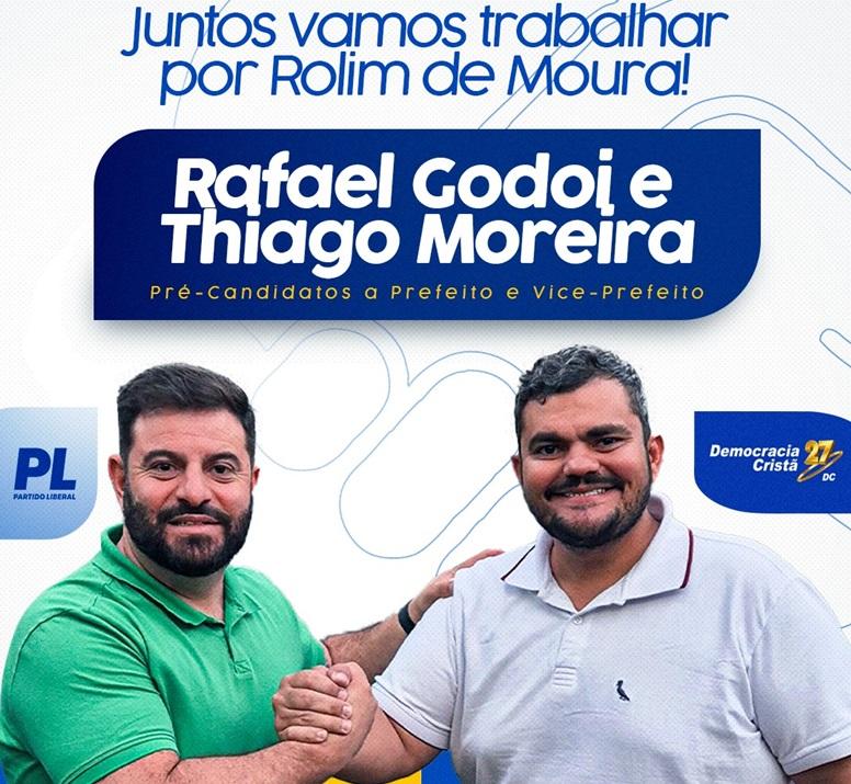 REVIRAVOLTA: Thiago Moreira é anunciado como pré-candidato a vice-prefeito de Rafael Godoi