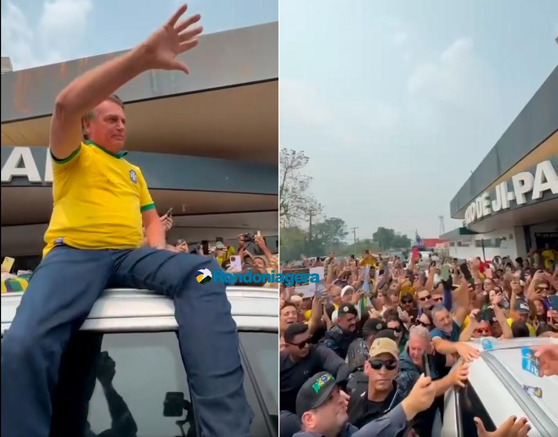 Eleições - Vídeo: multidão acompanha chegada de Bolsonaro em Ji-Paraná