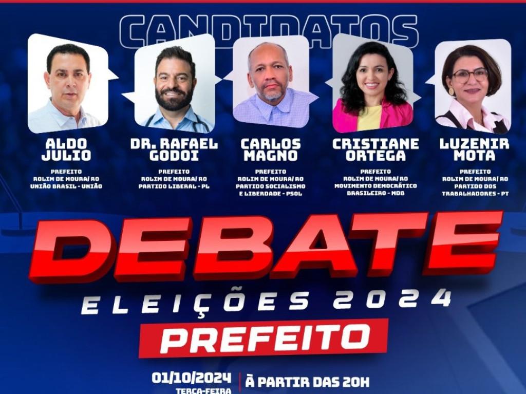Política - Não Perca! Debate decisivo entre Candidatos a Prefeito de Rolim de Moura é amanhã, 1º de Outubro!