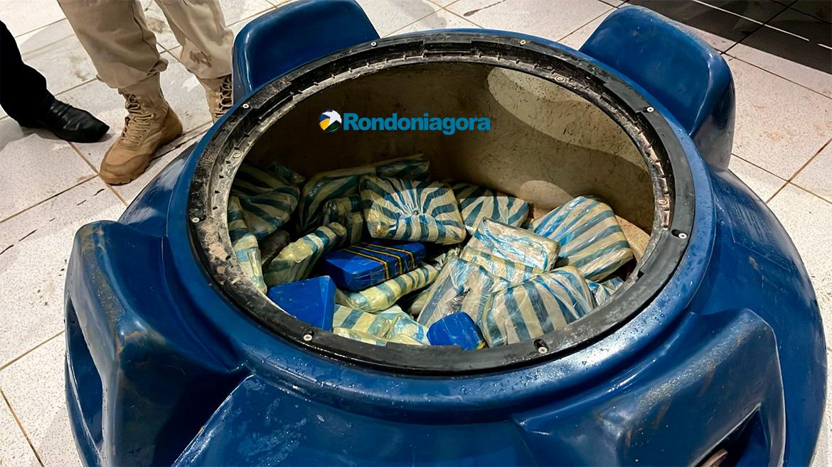 Geral - Motorista é flagrado transportando quase 80 kg de drogas escondidos em caixa d’água na capital