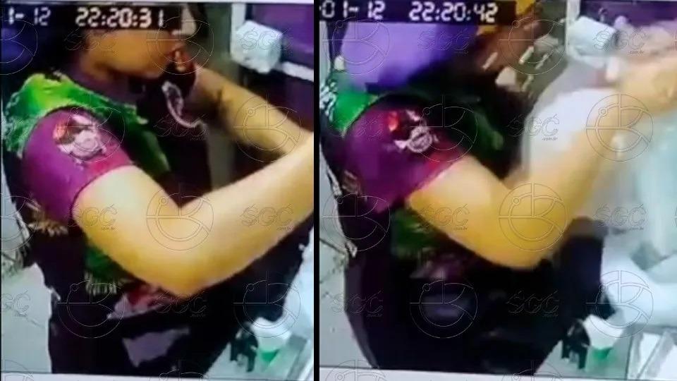 Vídeo: Câmera registra jovem sendo atingida por bala perdida durante ataque em Porto Velho