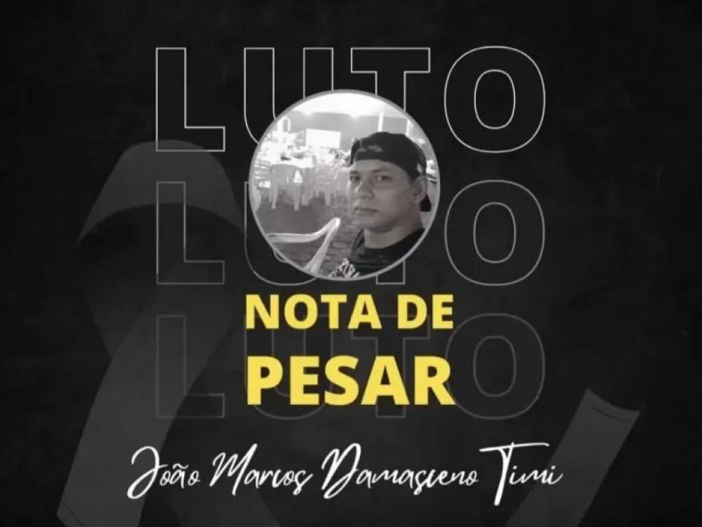 Nota de Pesar - Nota de pesar pelo falecimento de João Marcos Damasceno