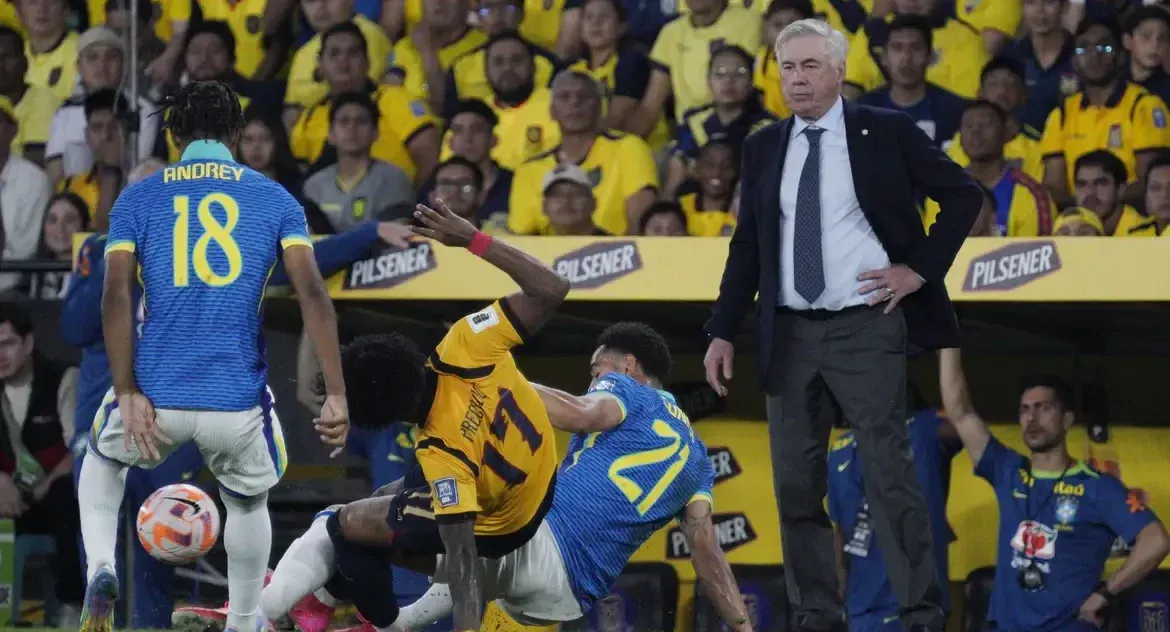 Esportes - Brasil estreia era Ancelotti com empate sem gols contra o Equador nas Eliminatórias da Copa