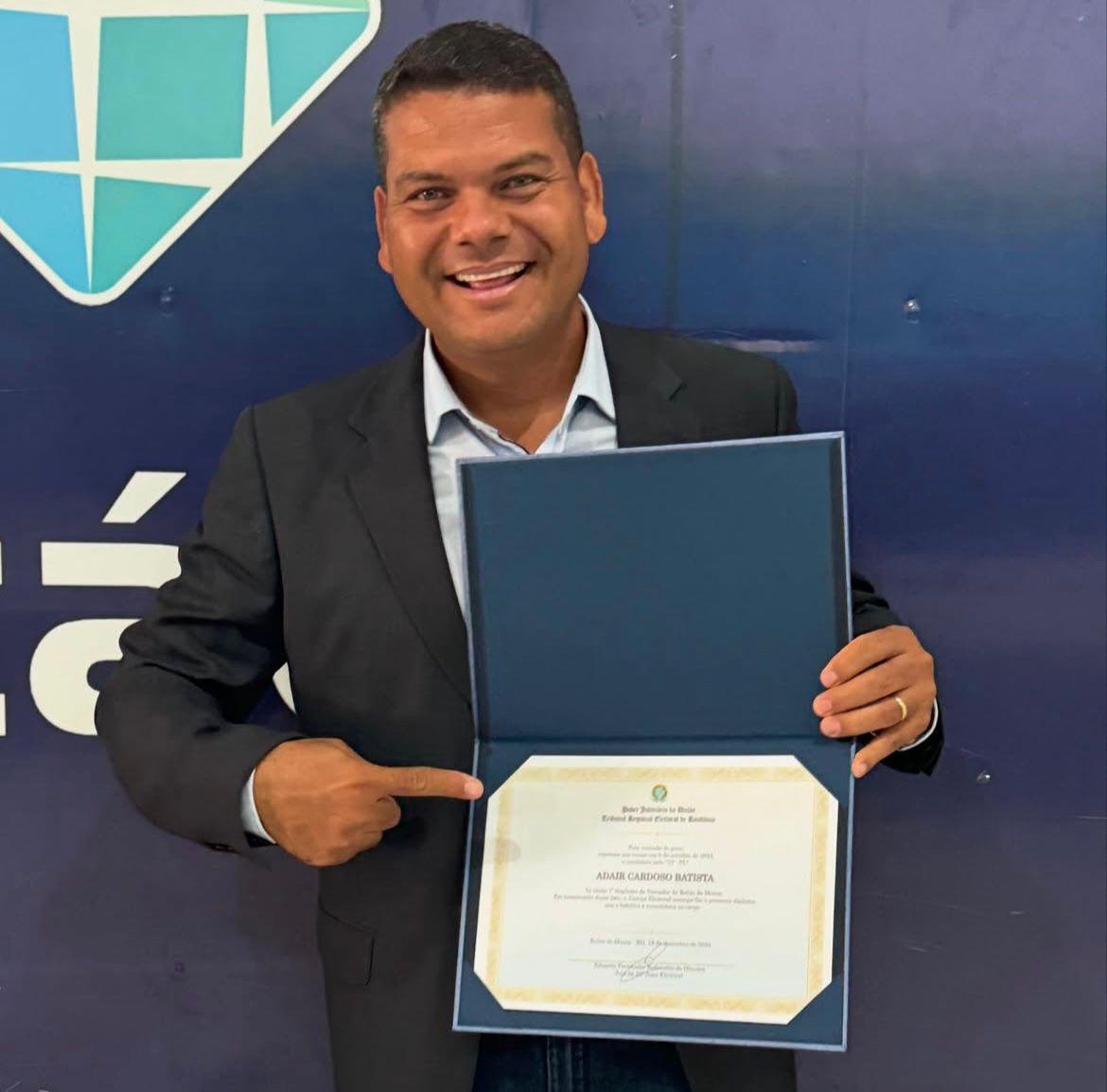 Câmara de Rolim de Moura dará posse ao vereador Adair Cardoso nesta segunda-feira (28)