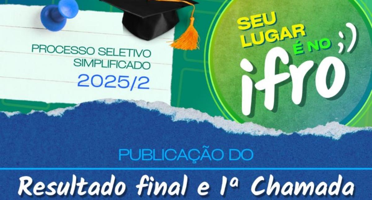 Educação -  IFRO inicia matrículas on-line para aprovados em 1ª chamada do Processo Seletivo 2025/2