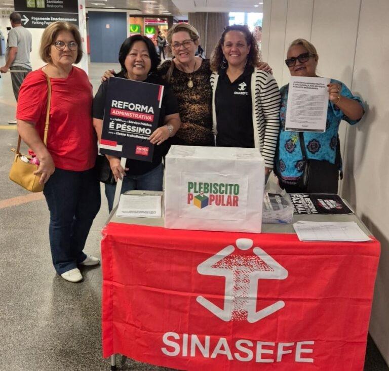 Geral  - Sindsef presente na jornada em defesa dos servidores dos ex-Territórios; com ato no aeroporto