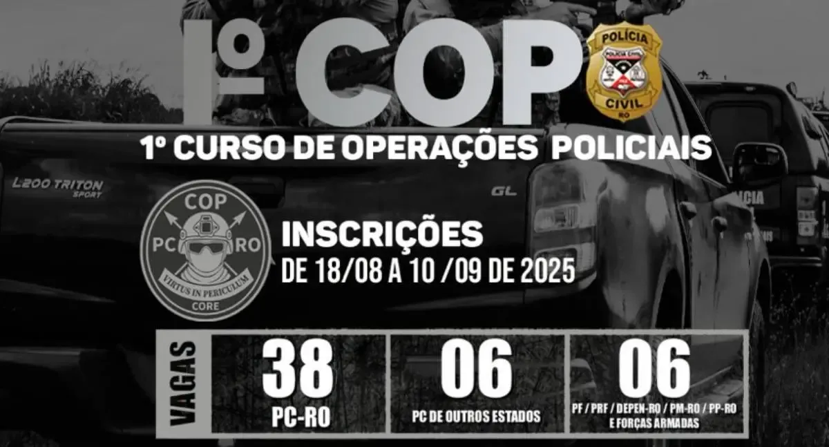 Notícias  Polícia Civil de Rondônia abre edital para curso de operações especiais