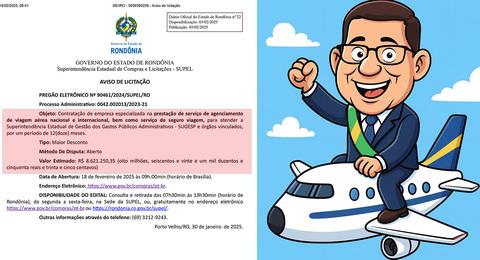 Política - Mais viagens ao exterior: Marcos Rocha determina contratação de R$ 8,6 milhões em passagens aéreas