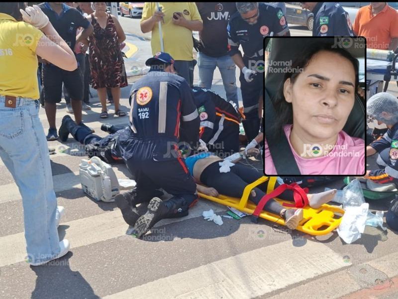 NÂO RESISTIU - VÍDEO - Mulher vítima de grave acidente em Porto Velho não resiste e morre no Hospital João Paulo II; veja o momento da colisão