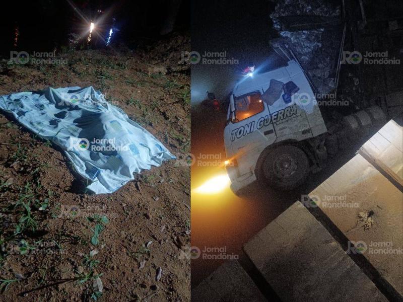 QUEDA FATAL - Motorista morre afogado após caminhão despencar de ponte em Rondônia