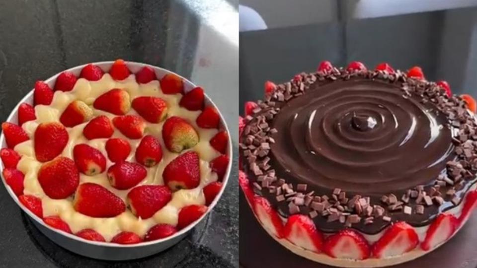 Brasil -  Torta de morango cremosa: sobremesa fácil e perfeita para a família