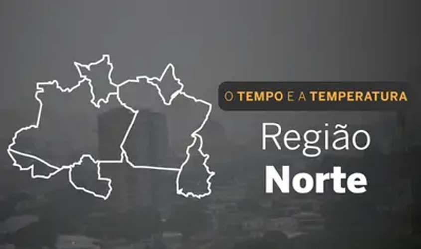 Pancadas de chuva nesta segunda-feira (1°) no Norte