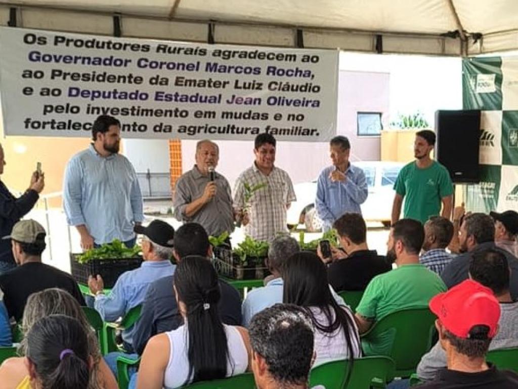 MUDAS DE CAFÉ -  Governo de RO e Deputado Jean Oliveira entregam 147 mil mudas de café em Rolim de Moura