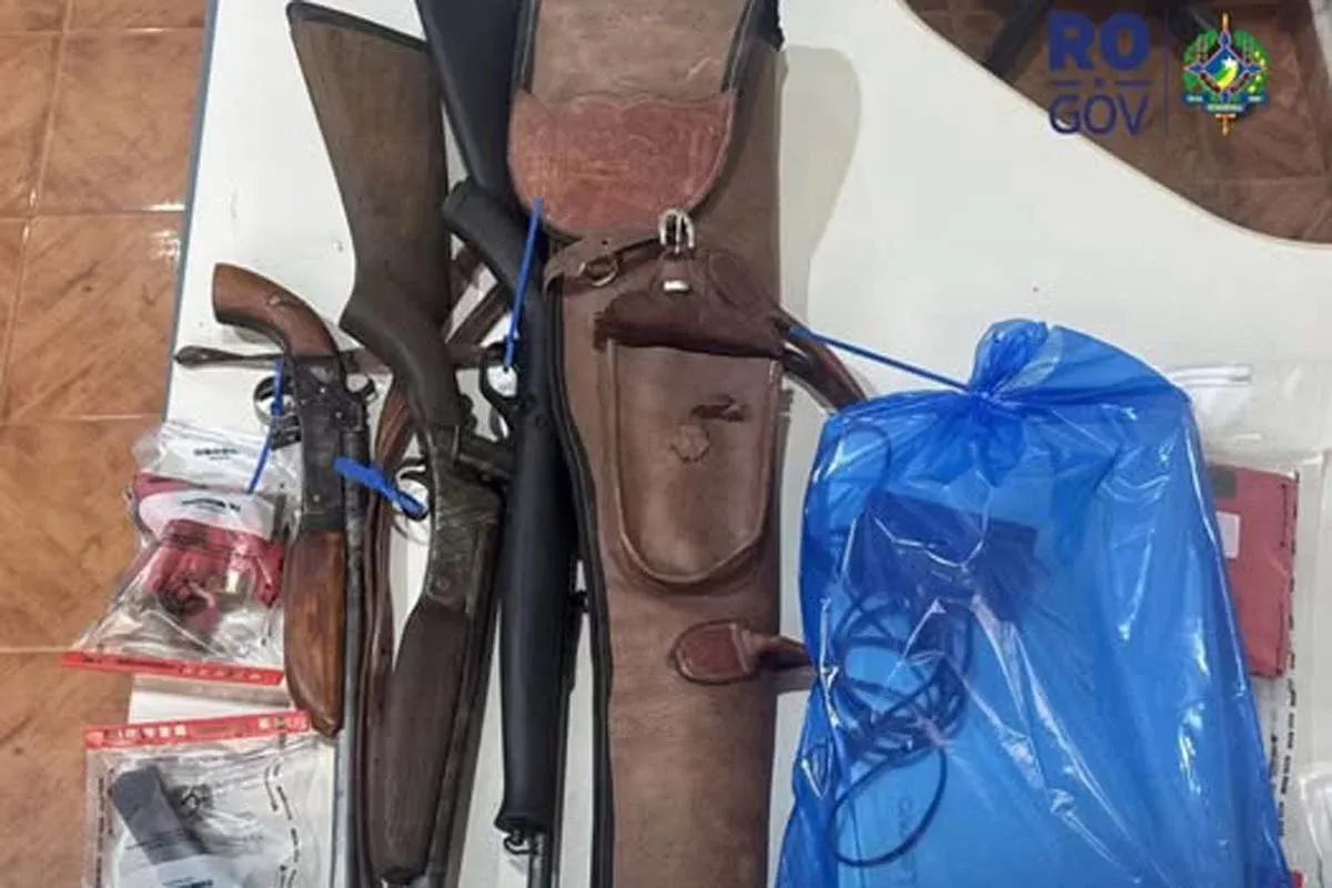 Operação-  Polícia Civil prende armas e drogas na zona rural de Pimenta Bueno