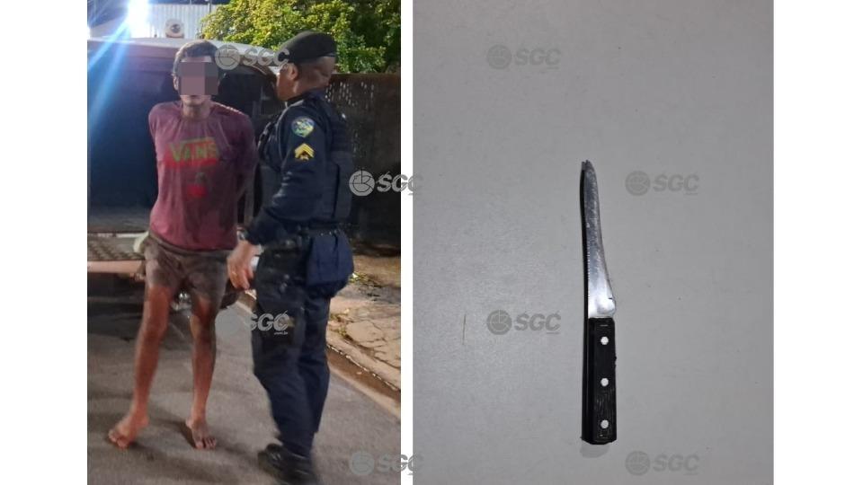 Plantão de Polícia  -  VÍDEO: Homem é preso após tentar matar vizinhos com faca e proferir ofensas racistas e homofóbicas na capital
