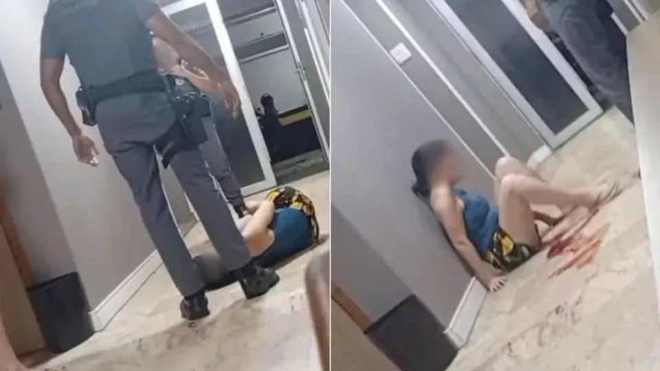 VÍDEO - PM é filmado dando chutes em rosto de mulher em SP; vídeo