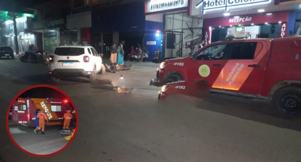 Polícia - Acidente em Rolim de Moura: motociclistas feridas