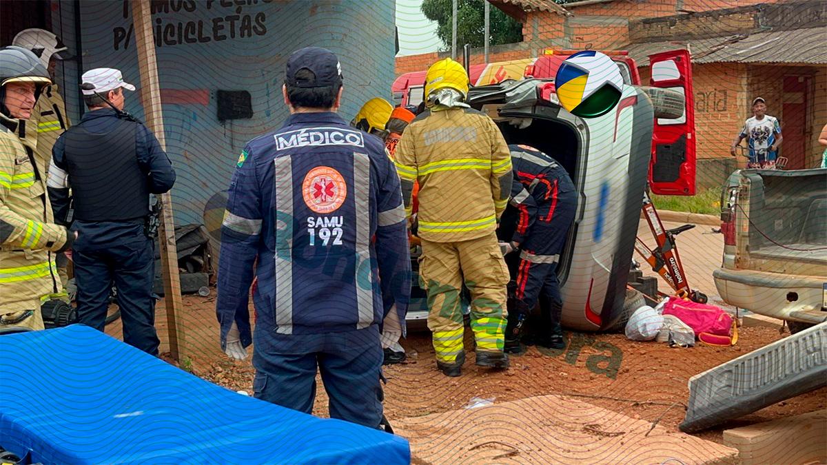 Polícia - Grave acidente com capotamento na zona leste de Porto Velho deixa motorista presa às ferragens