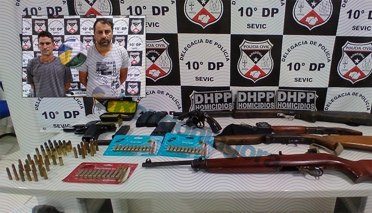 Polícia-  Polícia desvenda assassinato e prende dois com arsenal em Porto Velho