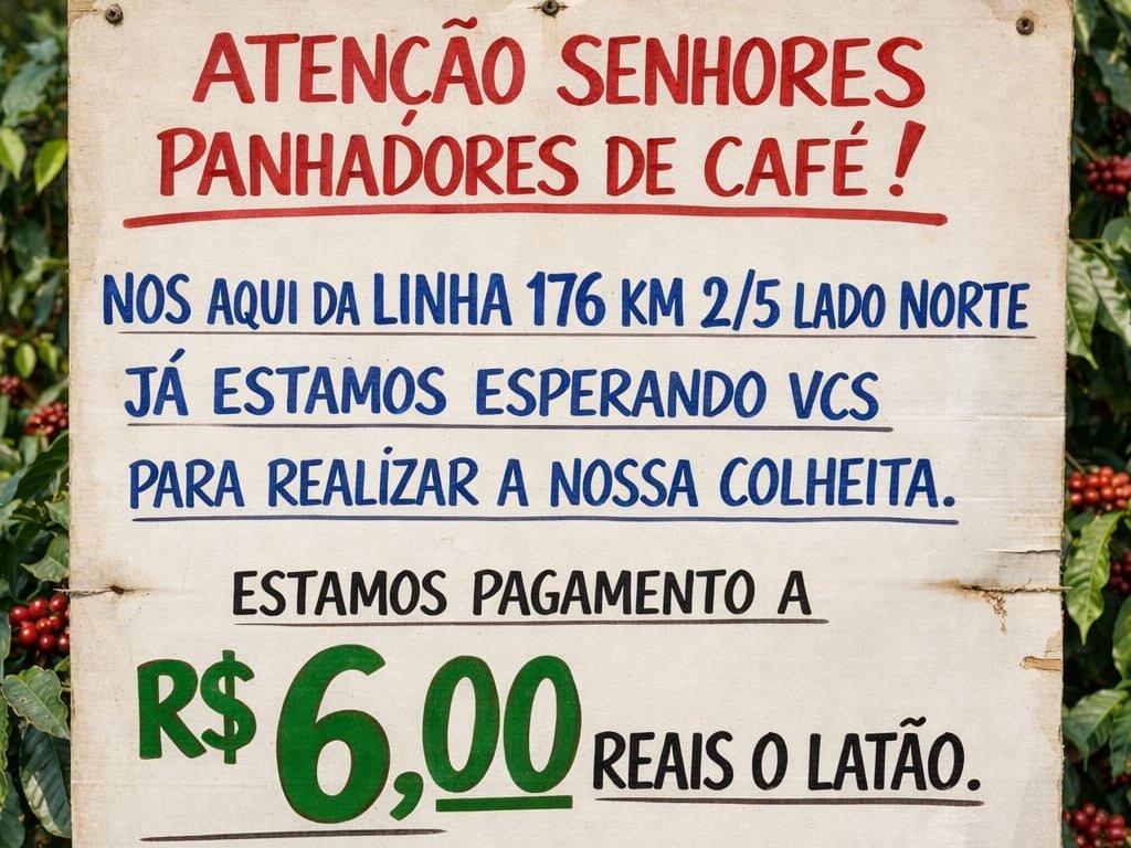 PRODITORES RUAIS - Produtor oferece R$ 6 por latão para colheita de café em Rolim de Moura
