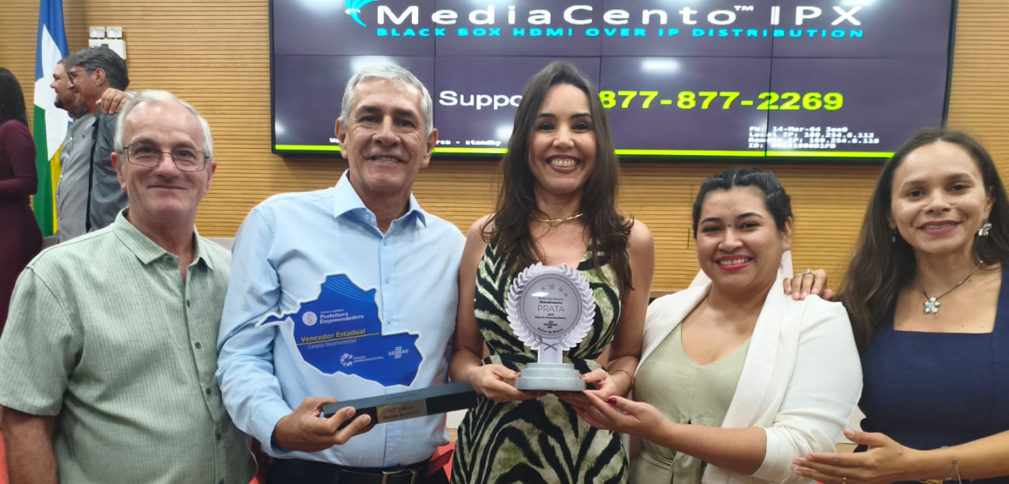 Rolim de Moura conquista 1º lugar no estado e recebe Selo Prata do Sebrae pelo fortalecimento ao empreendedorismo