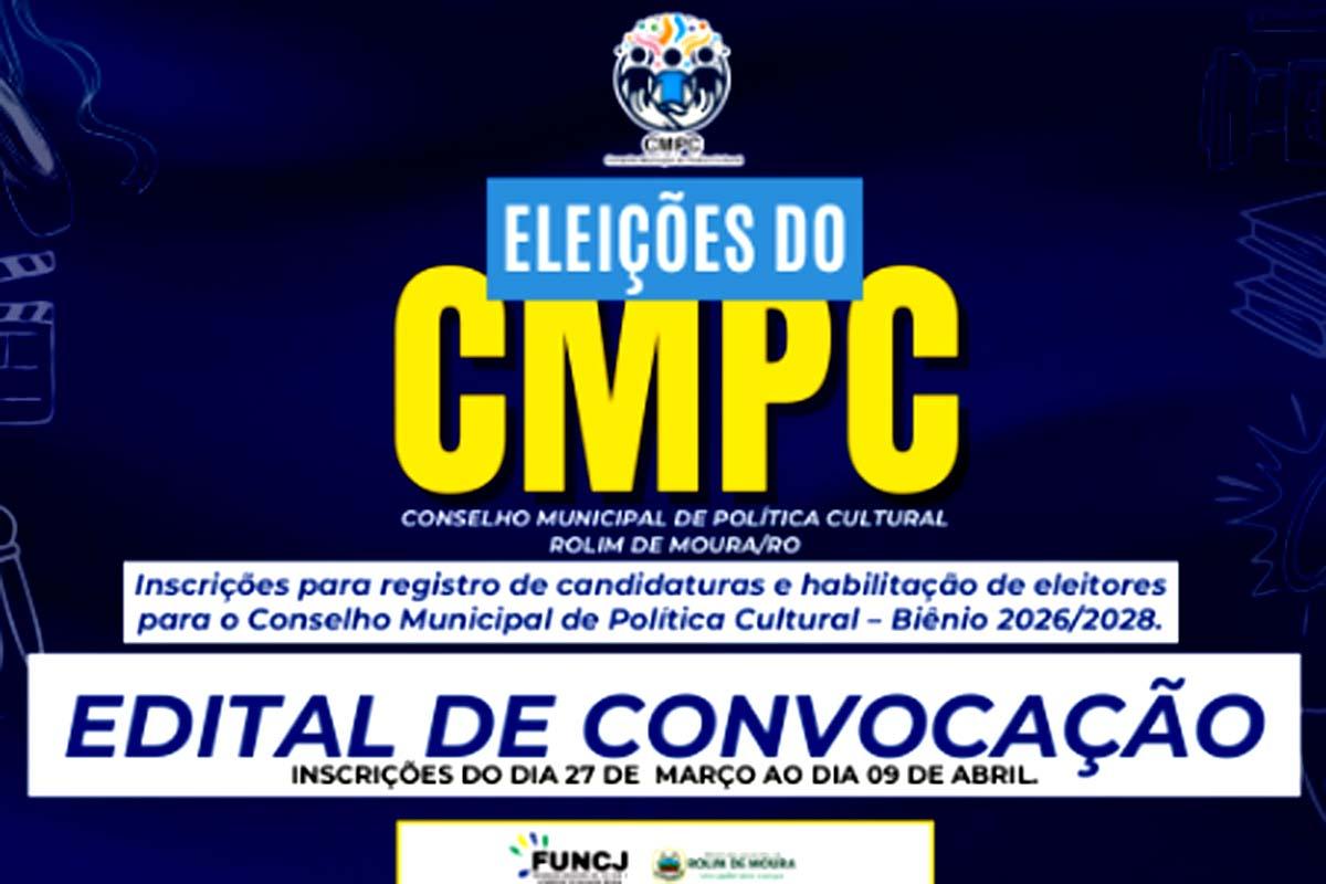 ROLIM DE MOURA Fundação de Cultura e Juventude publica edital de convocação para eleição do Conselho Municipal de Política Cultural
