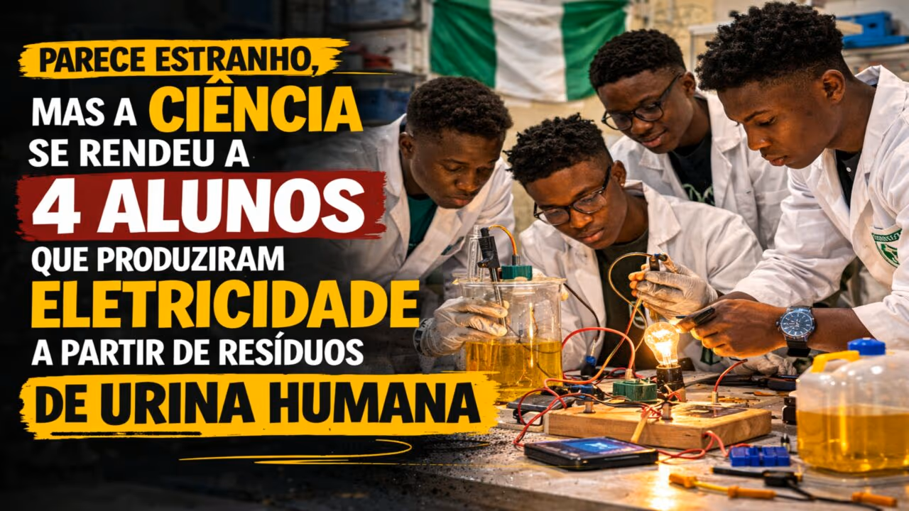 Tecnologia- Parece estranho, mas a ciência se rendeu a 4 alunos que produziram eletricidade a partir de resíduos de urina humana