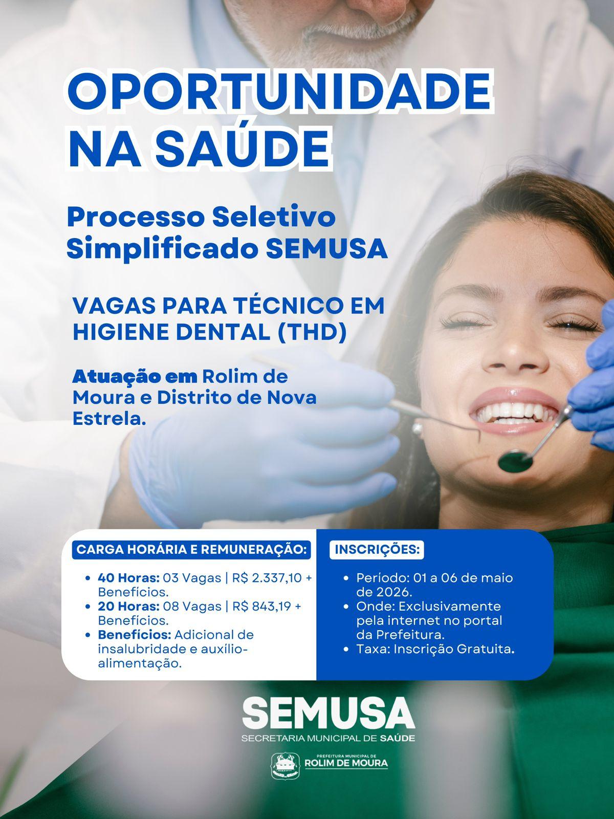 OPORTUNIDADE NA SAÚDE: PROCESSO SELETIVO SEMUSA