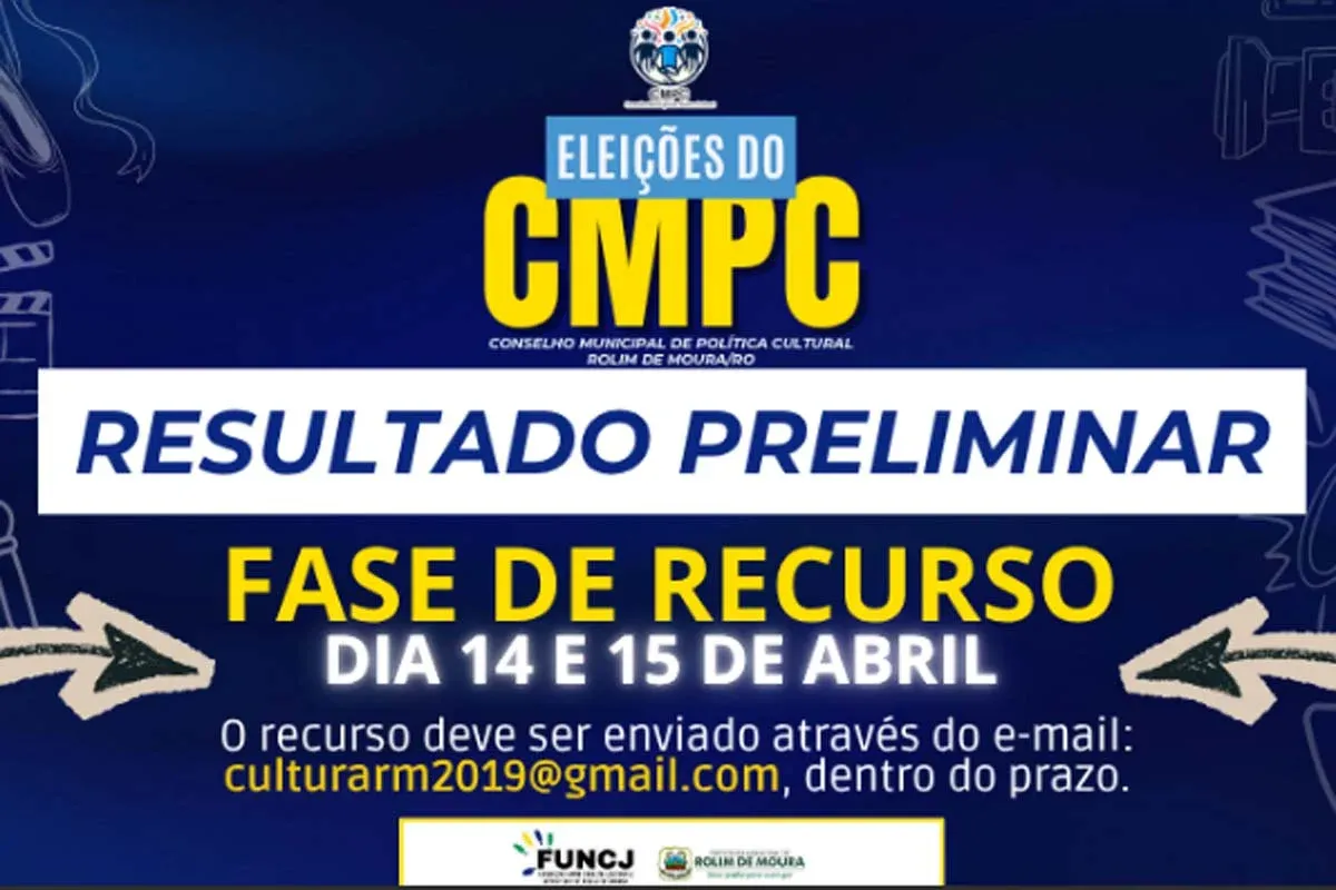 ROLIMM DE MOURA  - Divulgado o resultado preliminar do processo eleitoral do CMPC