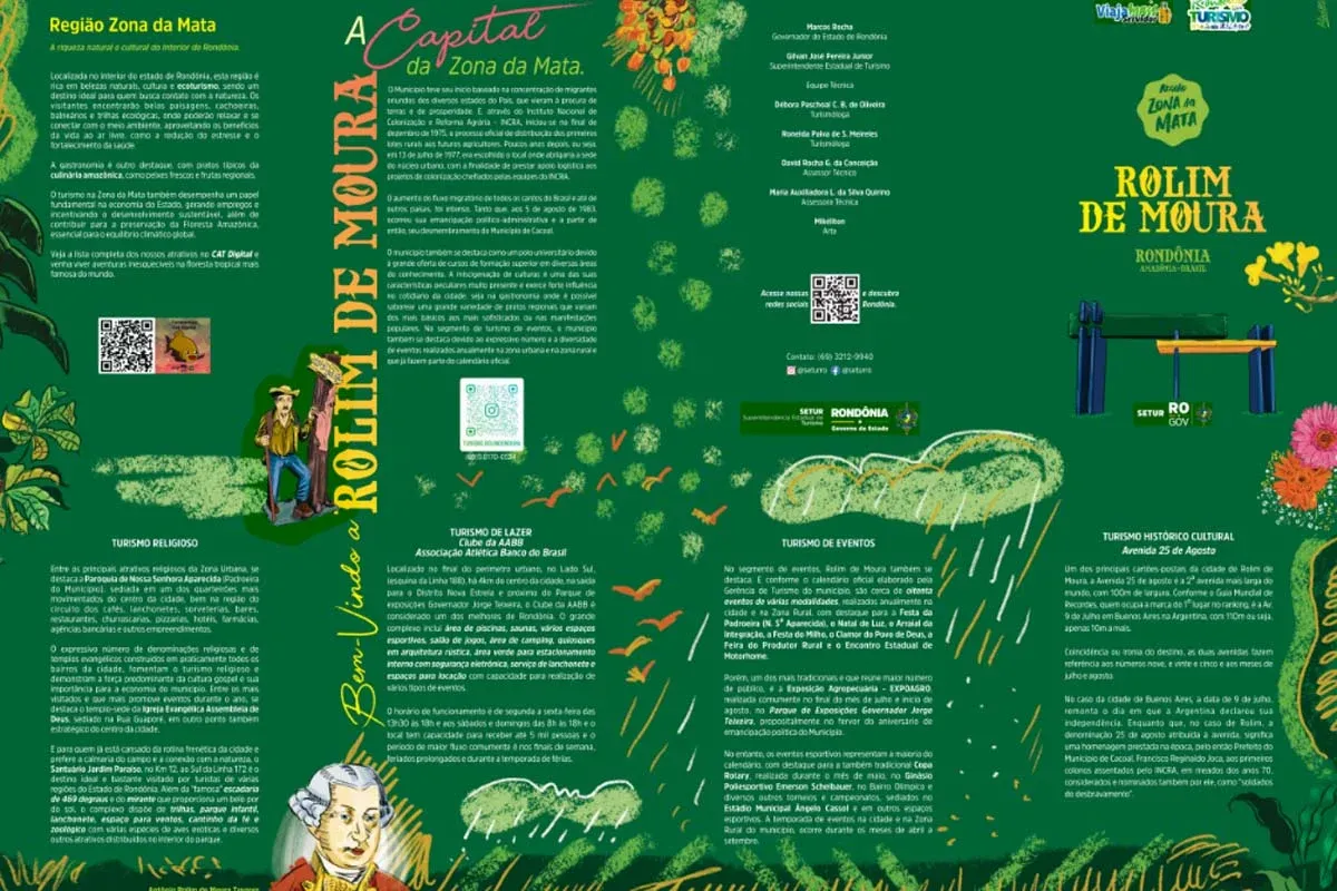 ROTA DO TURISMO - Gerência de Turismo de Rolim de Moura distribui Mapa Turístico nas escolas