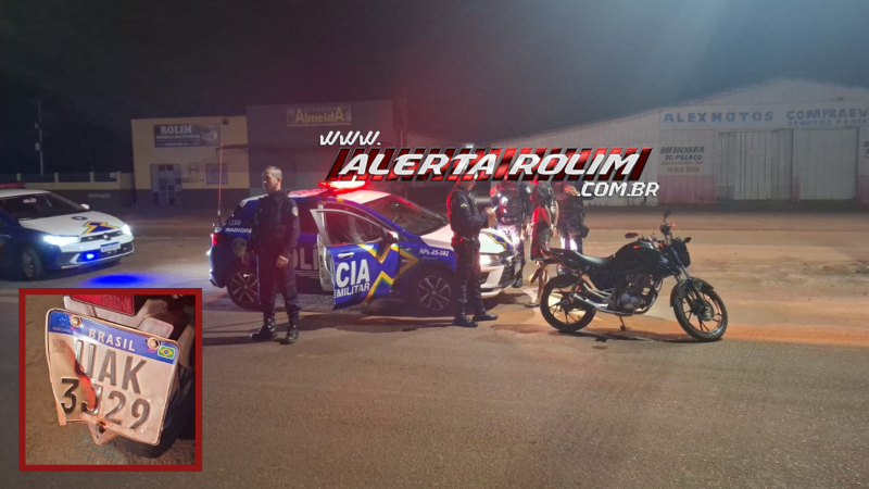 Tentativa de fuga da Ptran acabou em mais de 10 mil reais em multa a motociclista, em Rolim de Moura