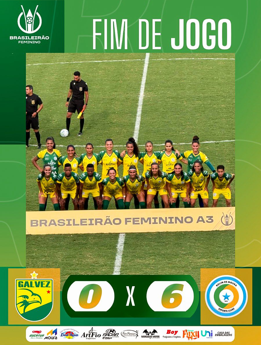 Tigresas do Rolim de Moura mantém invencibilidade e vence o Galvez-AC por 6 a 0 pelo Brasileirão Feminino Série A3