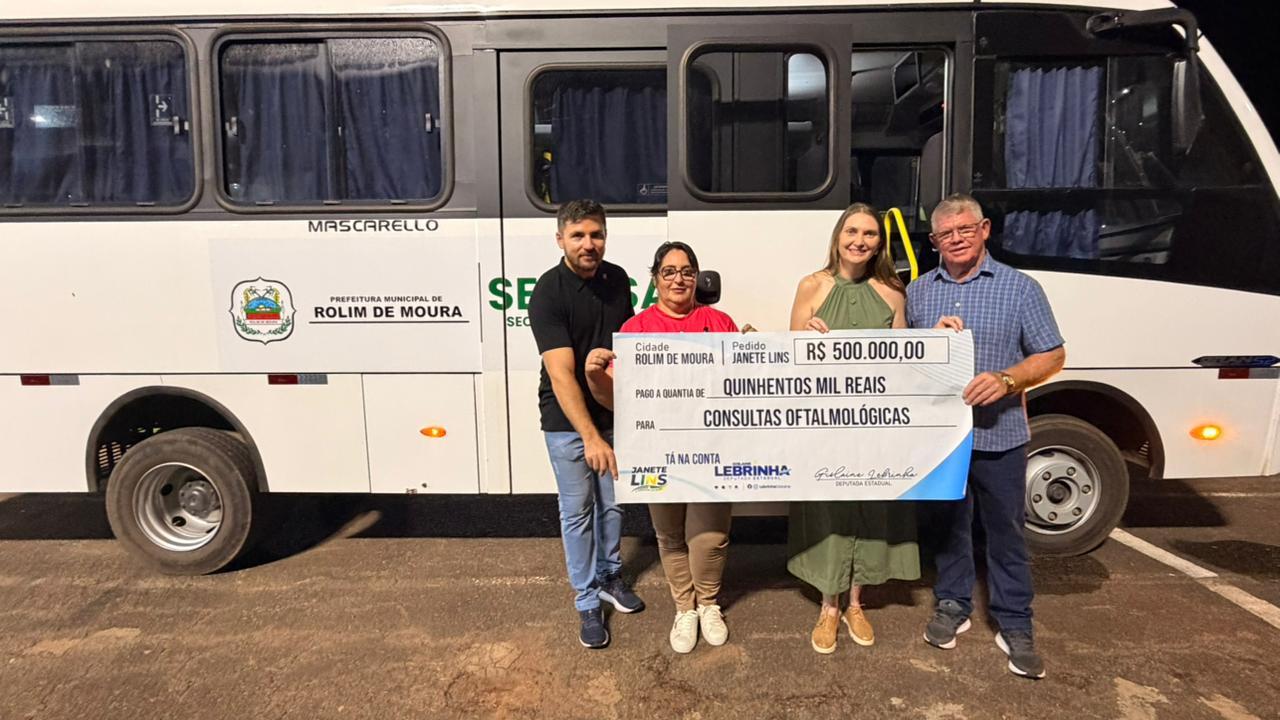 Em parceria com a deputada Gislaine Lebrinha, vereadora Janete Lins entrega um micro-ônibus para a saúde  e anuncia recurso para consultas oftalmológicas 