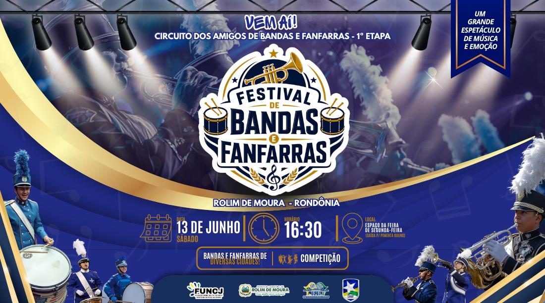 Fundação de Cultura abre inscrições para o Circuito de Amigos de Bandas e Fanfarras(CABF) em Rolim de Moura