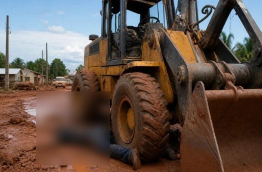 Homem cai de pá carregadeira e morre esmagado pela própria máquina em distrito de MT