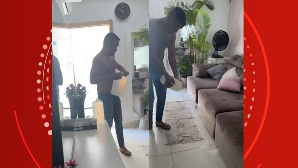 VÍDEO - Homem incendeia apartamento com esposa grávida dentro em Porto Velho