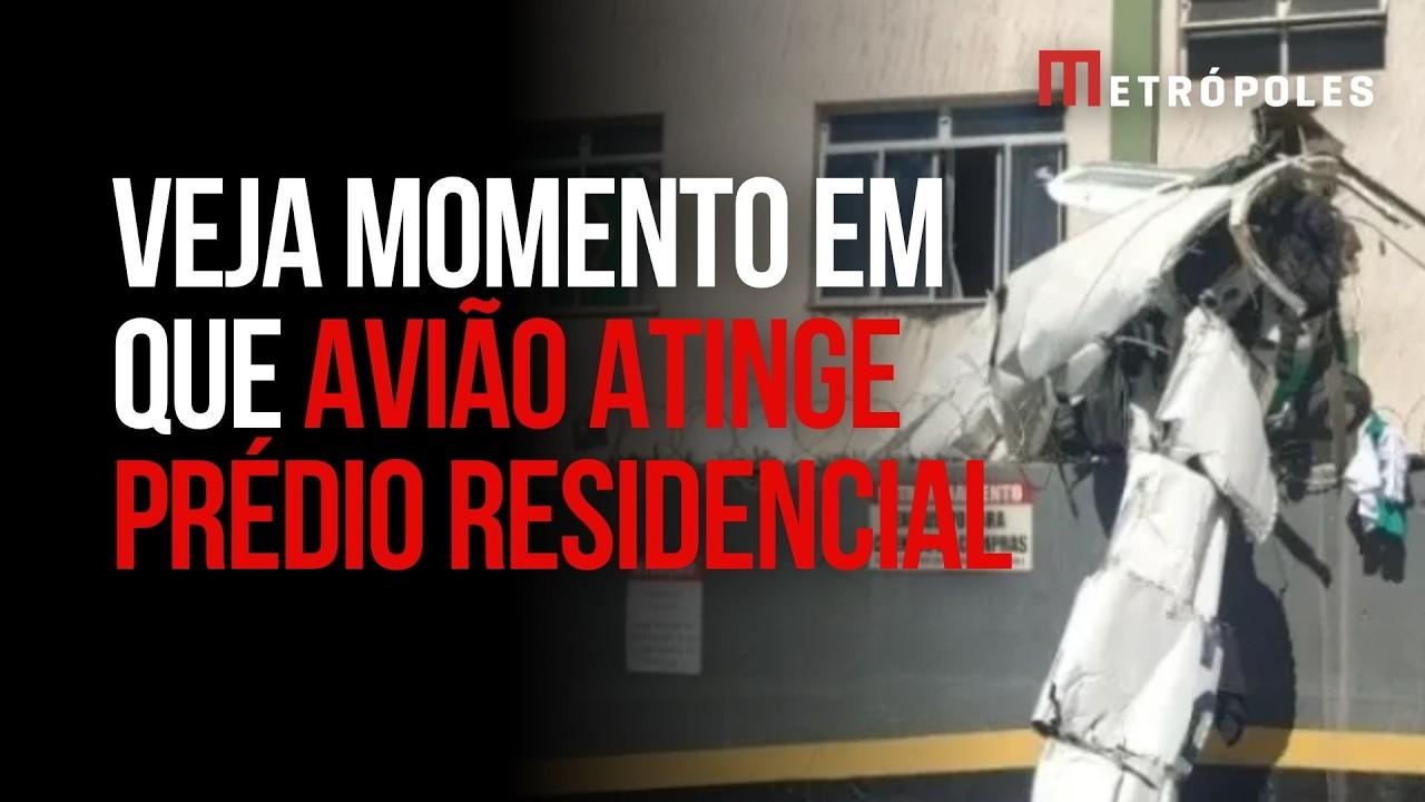 VÍDEO - Minas Gerais Avião cai e bate em prédio em Belo Horizonte; duas pessoas morrem. Vídeo