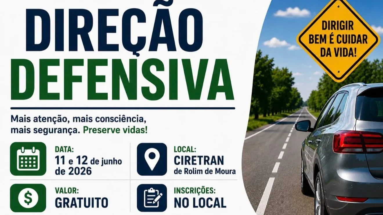 cidade - Curso Gratuito de Direção Defensiva será realizado nos dias 11 e 12 de junho em Rolim de Moura