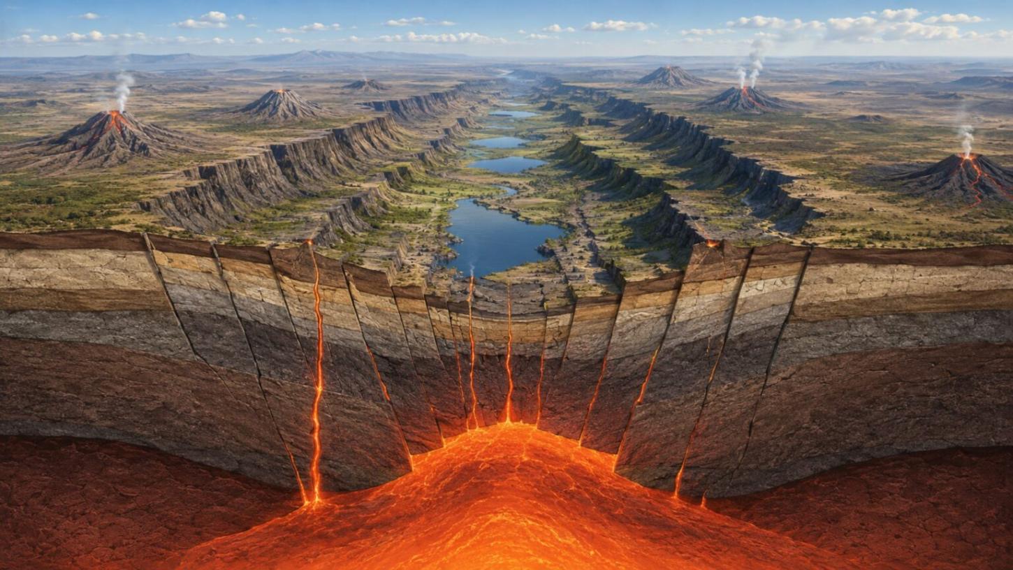 Entretenimento - O fenômeno geológico visível no Quênia que está criando um novo oceano na África e separando o continente