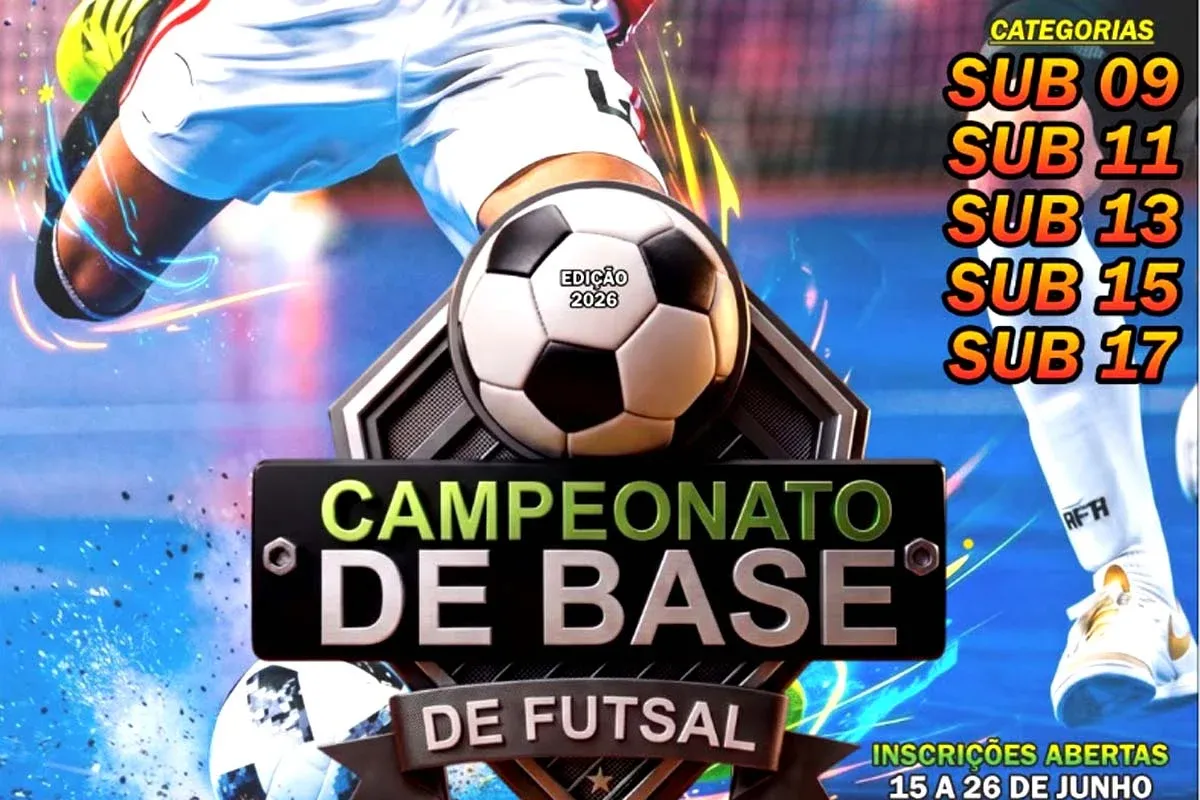 PIMENTA BUENO - Aberta as Inscrições para o Campeonato de Base de Futsal 2026