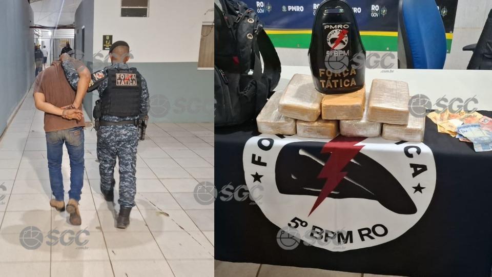 Plantão de Polícia -  Vídeo: Taxista amazonense é flagrado com sete tabletes de crack durante abordagem em Porto Velho