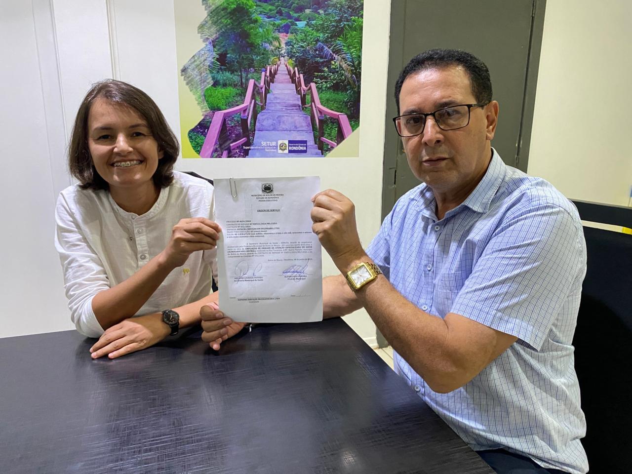Prefeito Aldo Júlio autoriza início de obra que vai ampliar da Unidade de Atenção Especializada em Saúde em Rolim de Moura