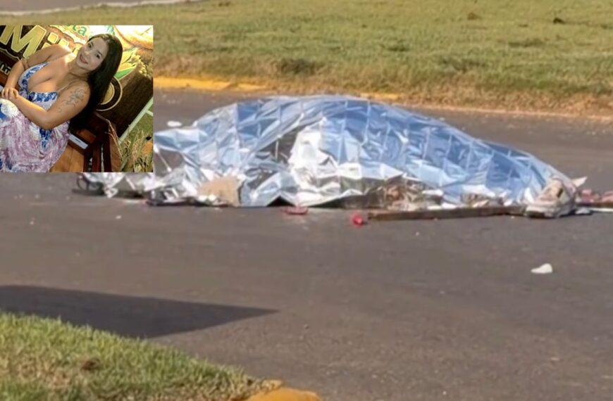 VÍDEO - Jovem morre na hora após moto atingir caminhão em cruzamento em MT; imagens fortes