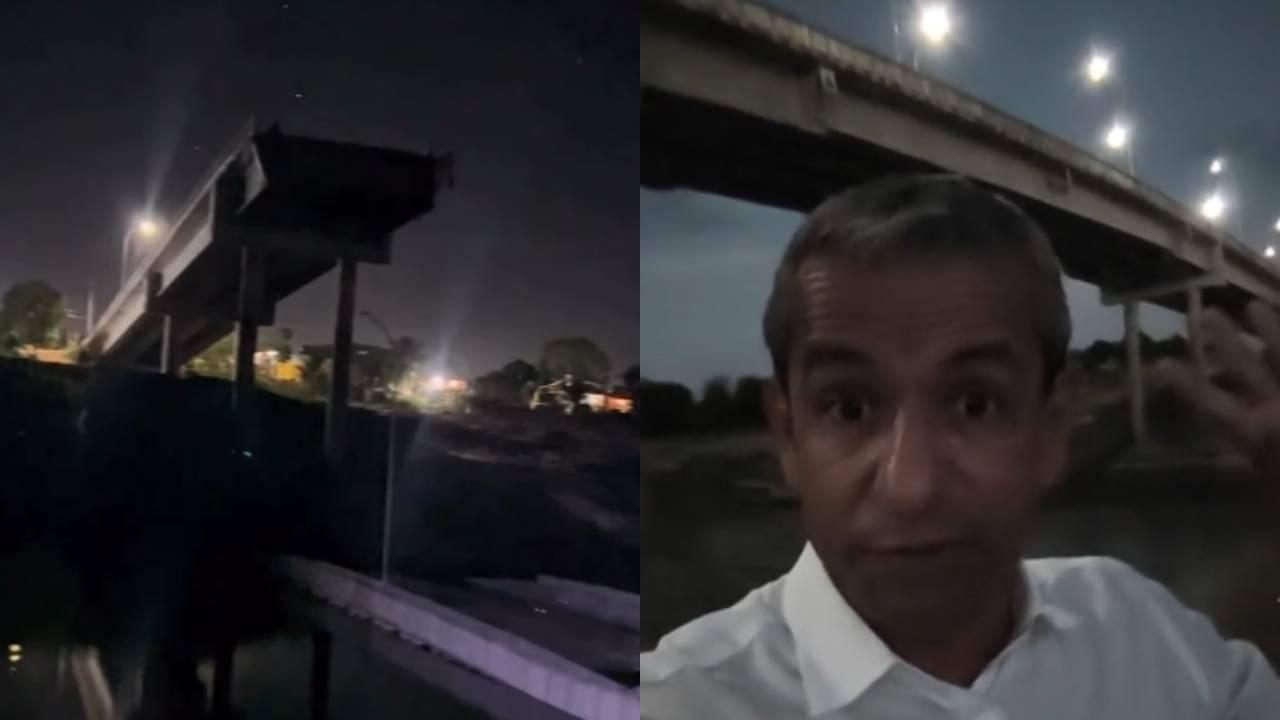VÍDEOS  - Juiz entre os feridos - Vídeo: Ponte de R$36 milhões desaba no Acre, 2 anos após inaugurada
