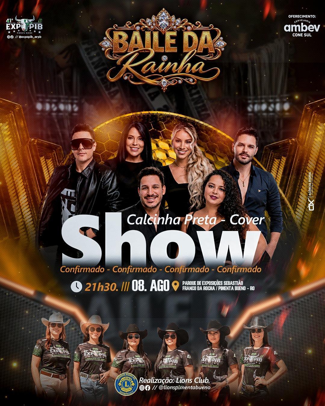 Baile da Rainha da 41ª EXPOPIB tem nova data e promete uma noite inesquecível em Pimenta Bueno!