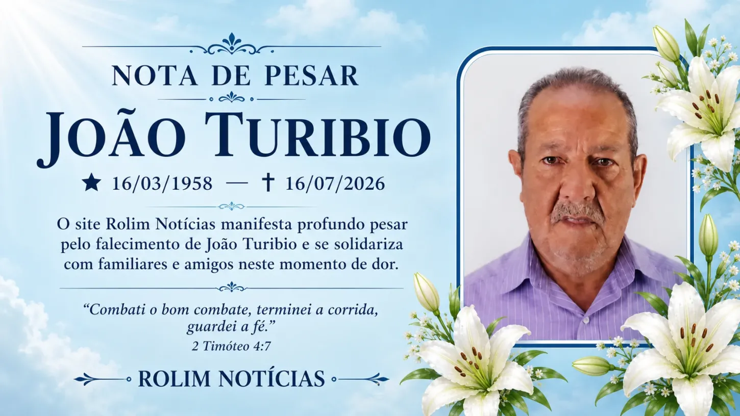 cidade - Nota de pesar pelo falecimento de João Turibio