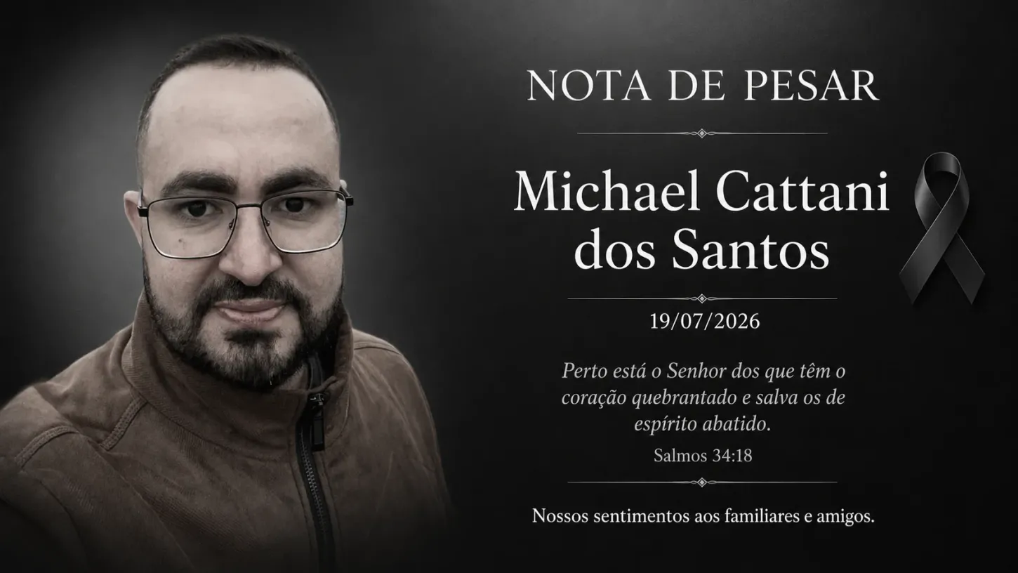 cidade - Nota de pesar pelo falecimento de Michael Cattani dos Santos
