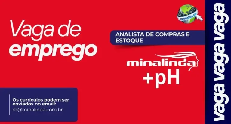 Emprego - Vaga de Emprego | Analista de Compras e Estoque – Água Mineral Minalinda