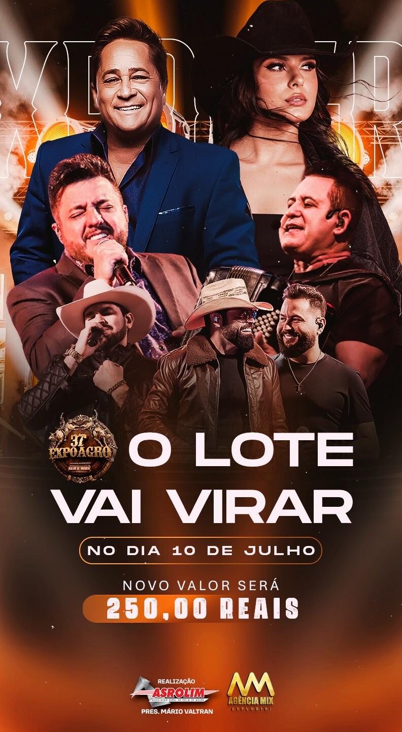 Geral - Expoagro 2026: organização anuncia virada de lote e ingresso passará a custar R$ 250 a partir de 10 de julho