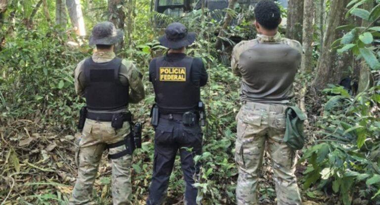 Polícia - PF e Ibama destroem máquinas usadas em garimpo ilegal em terra indígena